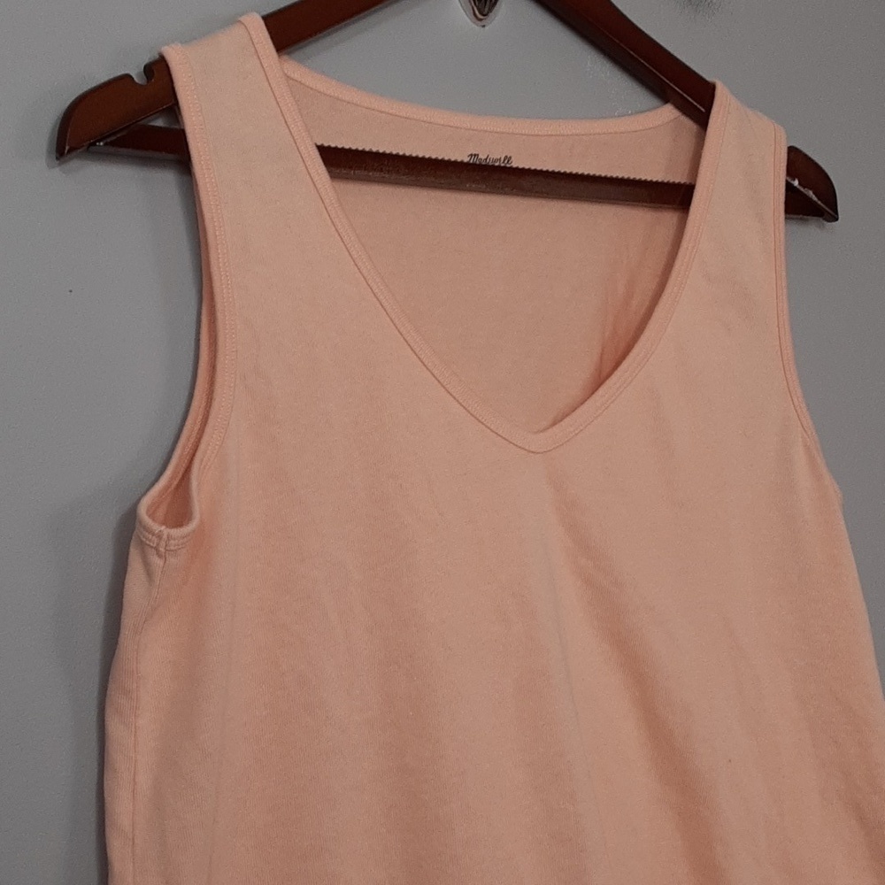 Madewell Whisper Cotton V-Neck Tank - Picture 3 of 9